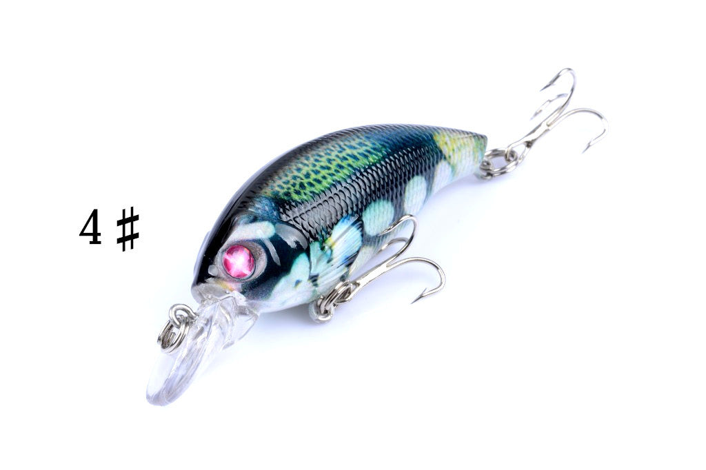 4x 7.5cm Popper Crank Bait Fishing Lure Lures Surface Tackle Saltwater