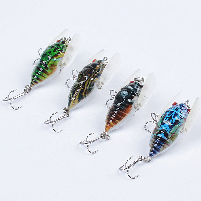 4x Popper Poppers 5cm Fishing Lure Lures Surface Tackle Fresh Saltwater