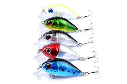 5x 5.5cm Popper Crank Bait Fishing Lure Lures Surface Tackle Saltwater