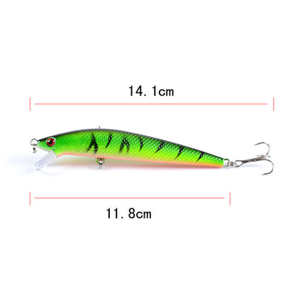 7x Popper Minnow 11.8cm Fishing Lure Lures Surface Tackle Fresh Saltwater