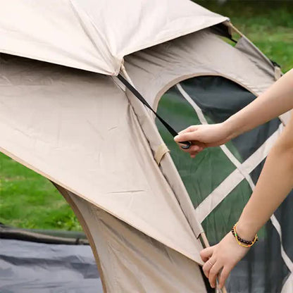 3-4 Person Foldable Tent with Two Doors and Two Windows - Large Size (210x200x135cm), Perfect for Outdoor Adventures