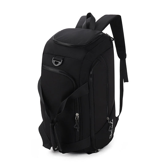 Black Large Capacity Travel Backpack – Multi-Function Carry-On Bag for Clothes, Luggage Storage, and Business Trips